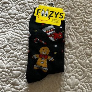 Black and Red Festive Crew Socks